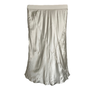 Atm Women's Silk A-line Skirt In Pearl size medium - flaw